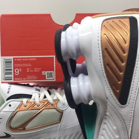 Women's Nike Shox Enigma white/black-spruce aura - Picture 8 of 8